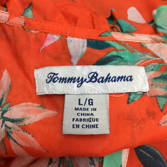 Tommy Bahama Womens Large Top Floral Sleeveless Button-Down Top 70% Cotton 30% S - Picture 5 of 6